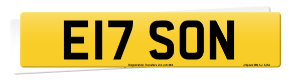 Registration number E17 SON